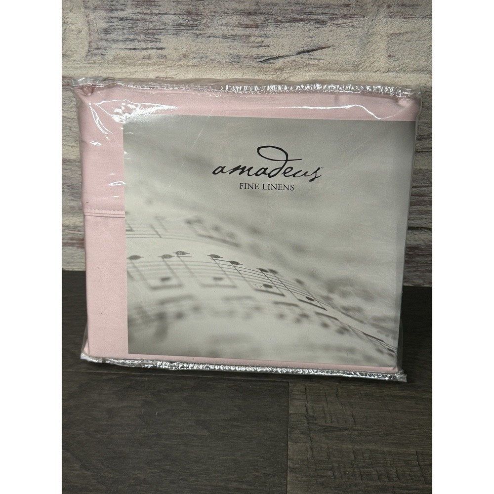 QVC Amadeus Fine Linens Twin Size Sheet Set Rose Pink 400 Thread Count